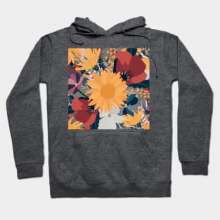 Modern Sunflowers Floral Autumn Colors Design Hoodie